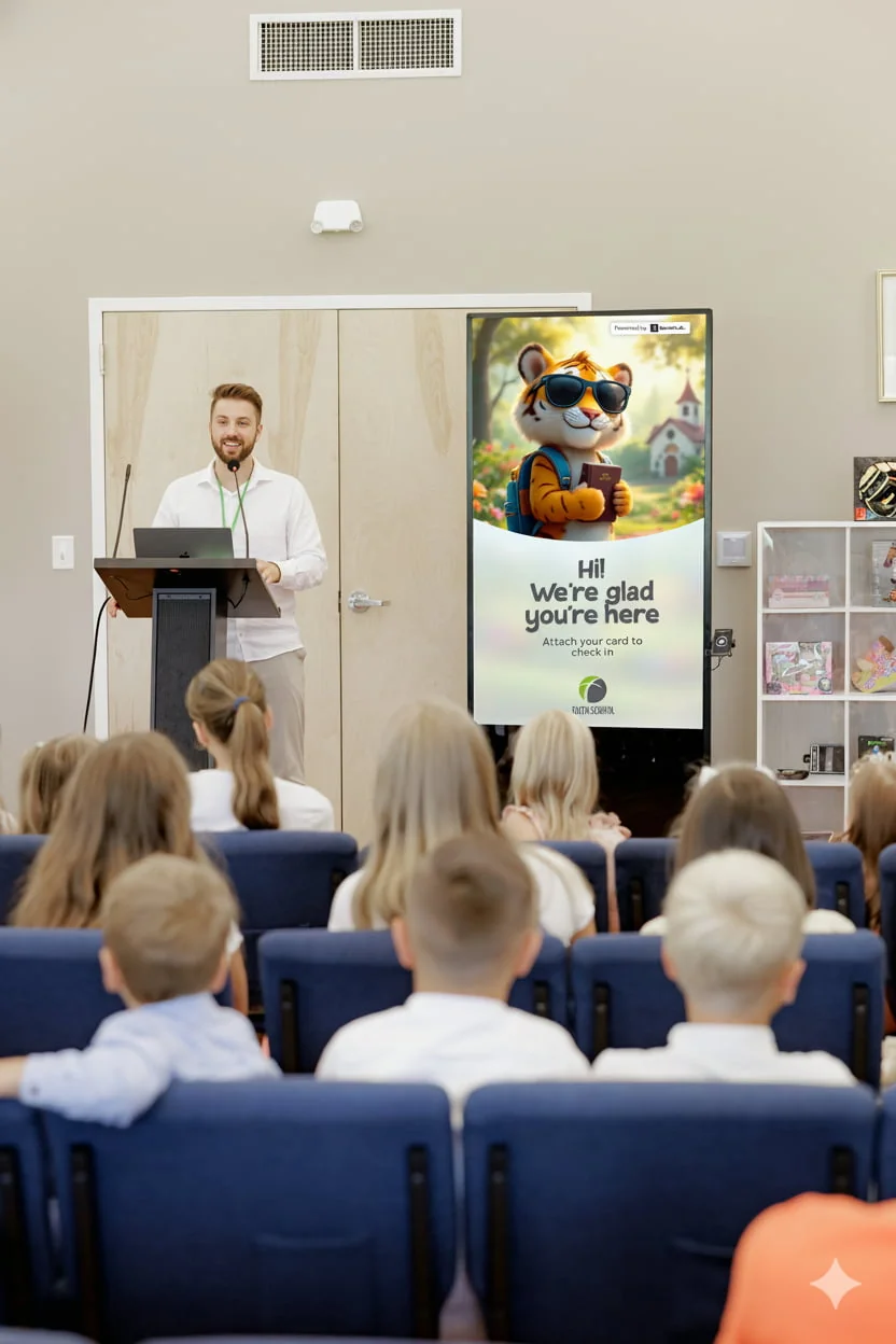 501 Kiosk presentation at a conference